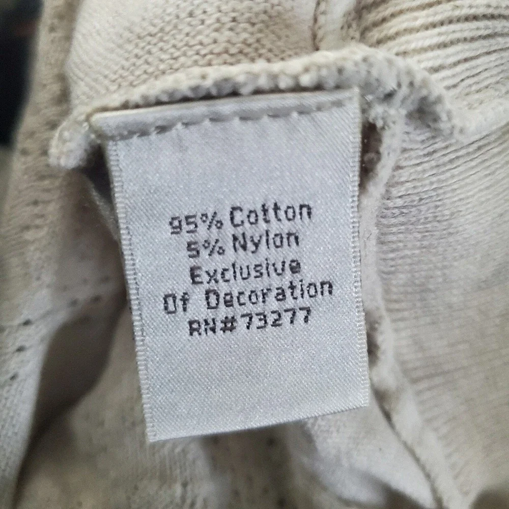 Lauren Conrad lightweight beige sweater with bows‎ size M